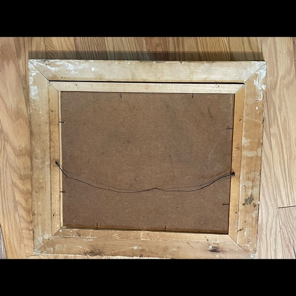 Vintage Signed oil painting Man on horse gold gilt ornate wood frame - Picture 11 of 16